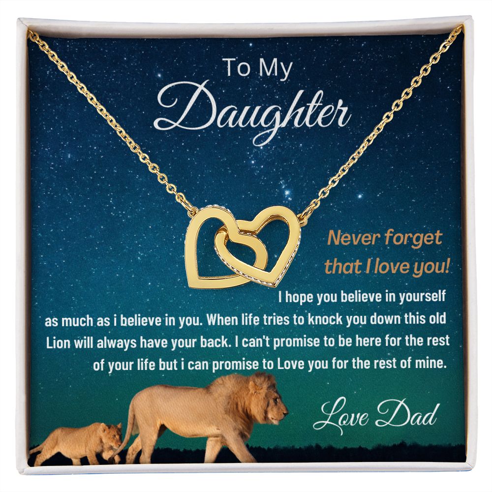 (ALMOST SOLD OUT) To My Daughter | INTERLOCKING HEARTS NECKLACE  💓