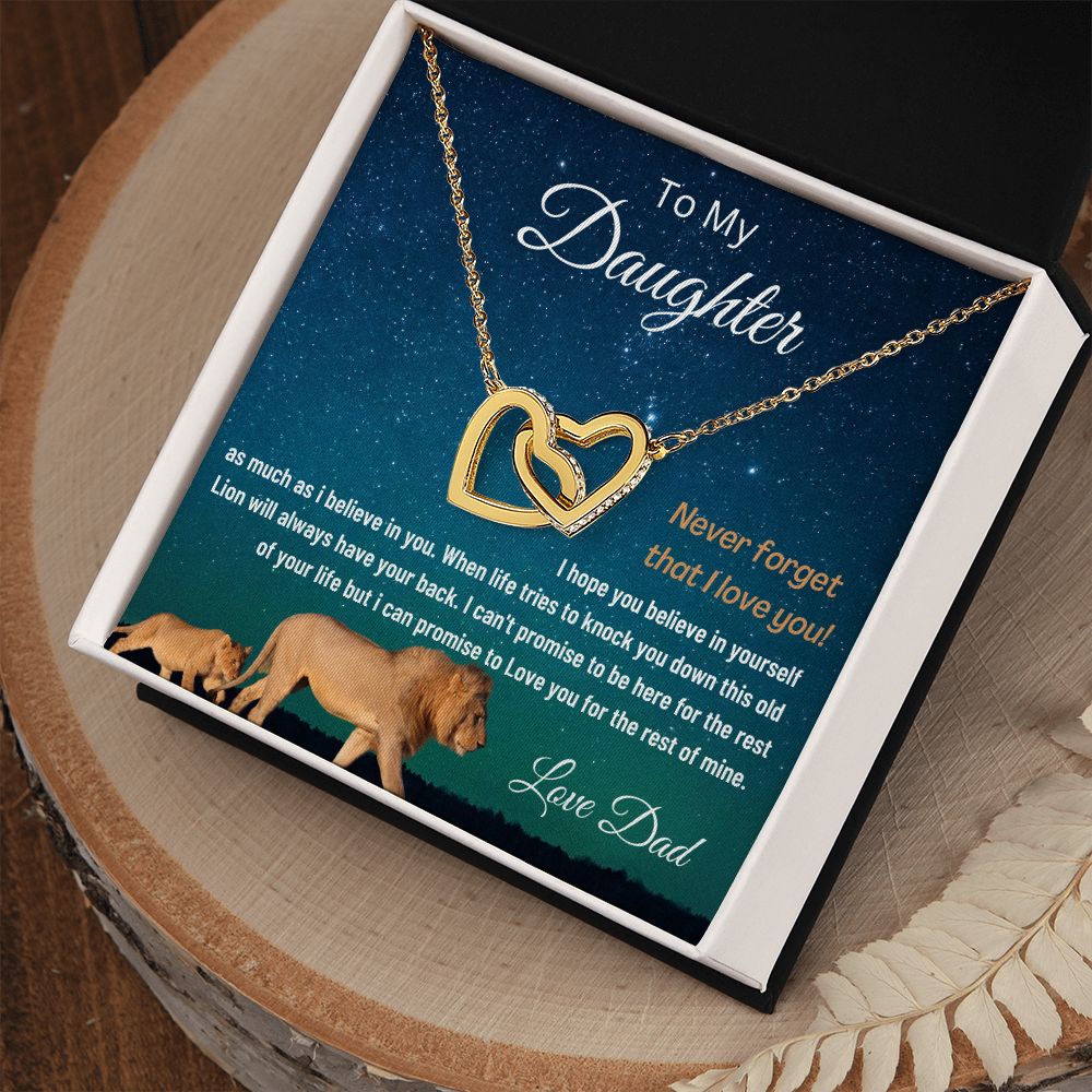 (ALMOST SOLD OUT) To My Daughter | INTERLOCKING HEARTS NECKLACE  💓