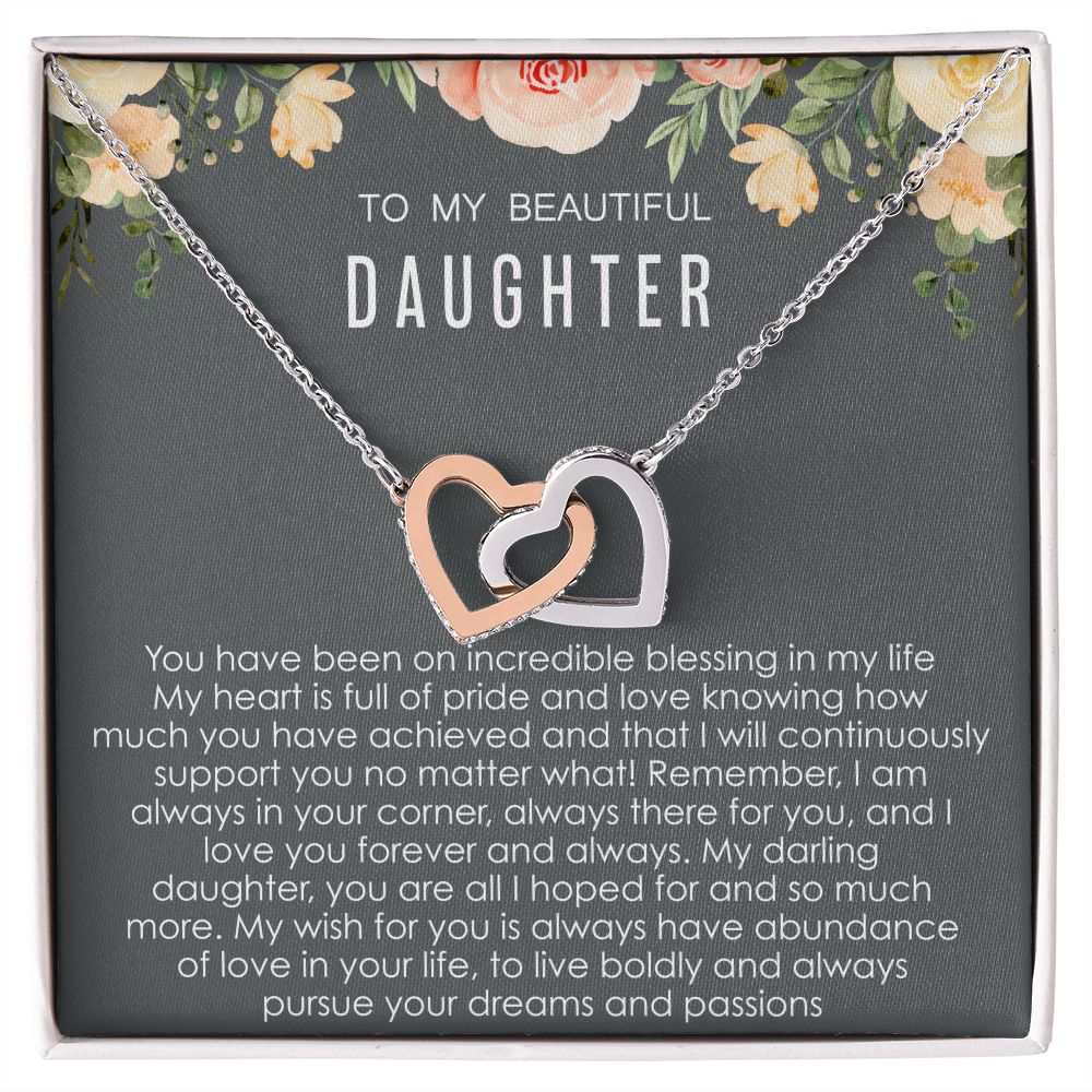 Pursue Your Dreams - Interlocking Hearts Necklace