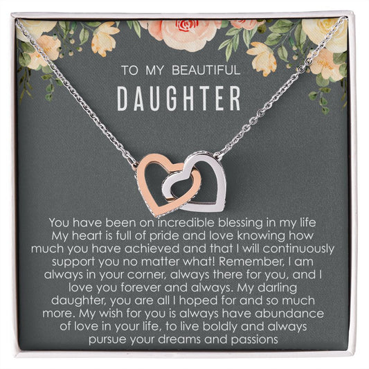 Pursue Your Dreams - Interlocking Hearts Necklace