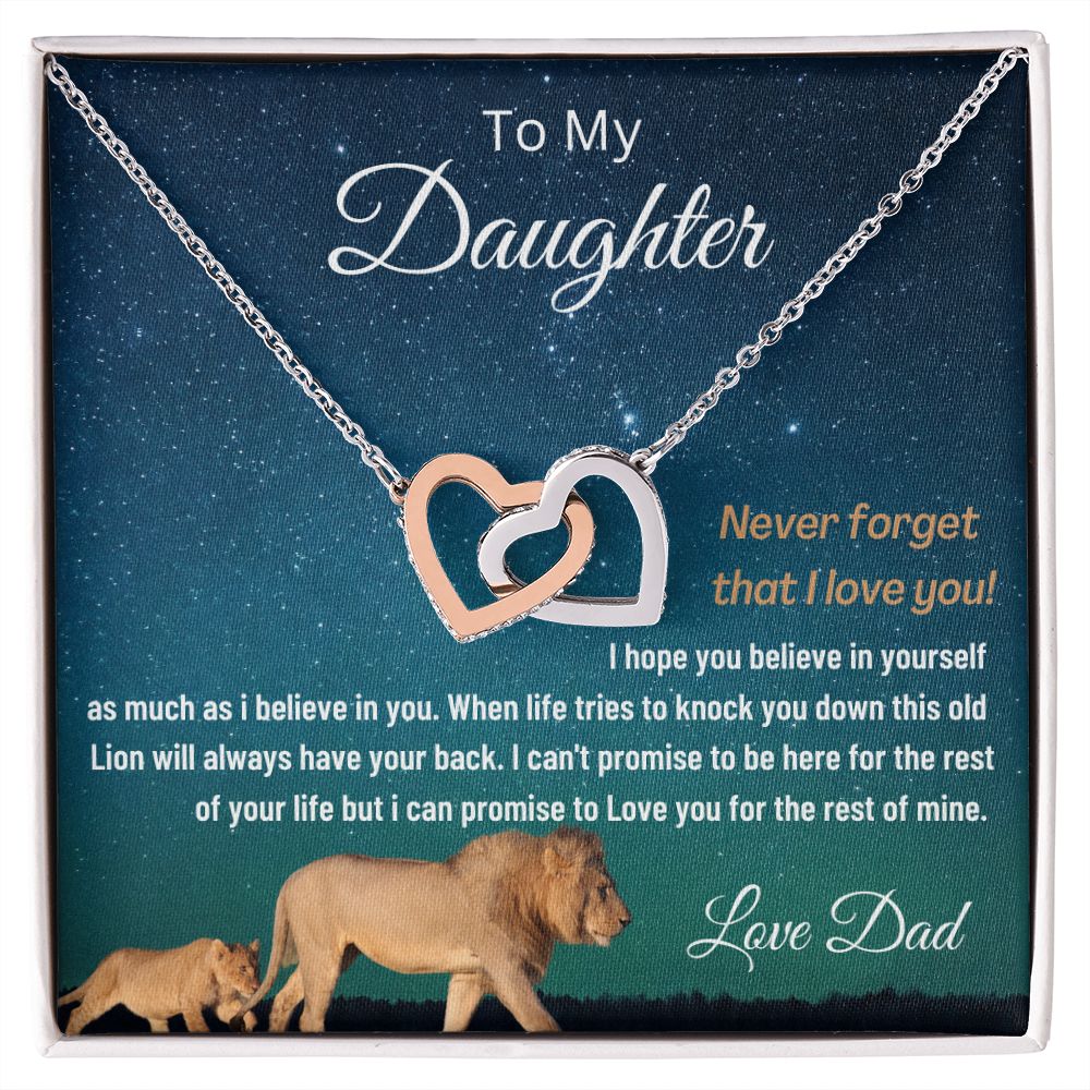 (ALMOST SOLD OUT) To My Daughter | INTERLOCKING HEARTS NECKLACE  💓