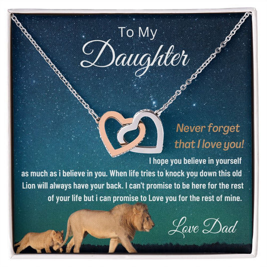 (ALMOST SOLD OUT) To My Daughter | INTERLOCKING HEARTS NECKLACE  💓