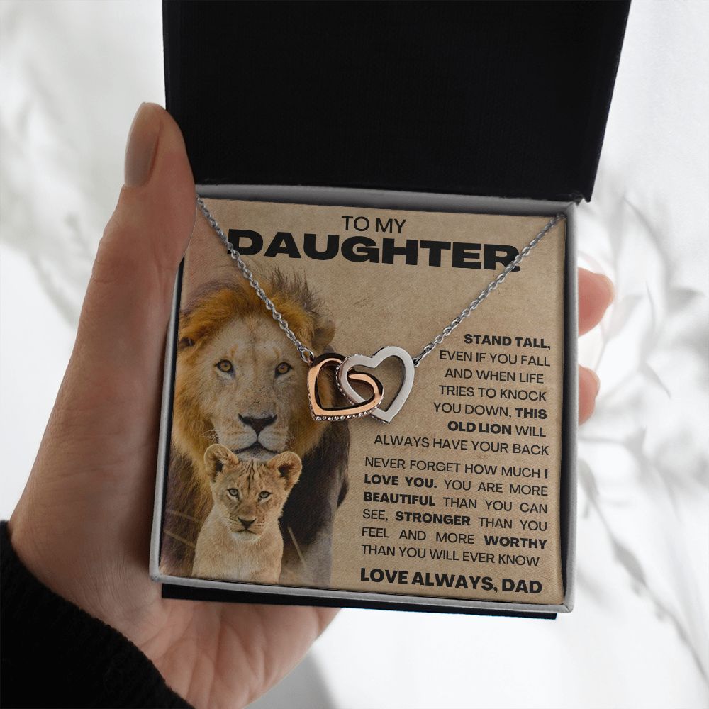 To My Daughter - This Old Lion - Dad Necklace