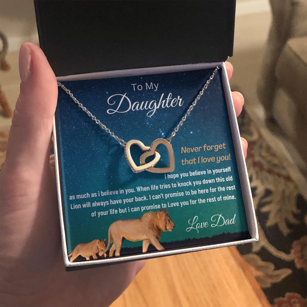 (ALMOST SOLD OUT) To My Daughter | INTERLOCKING HEARTS NECKLACE  💓