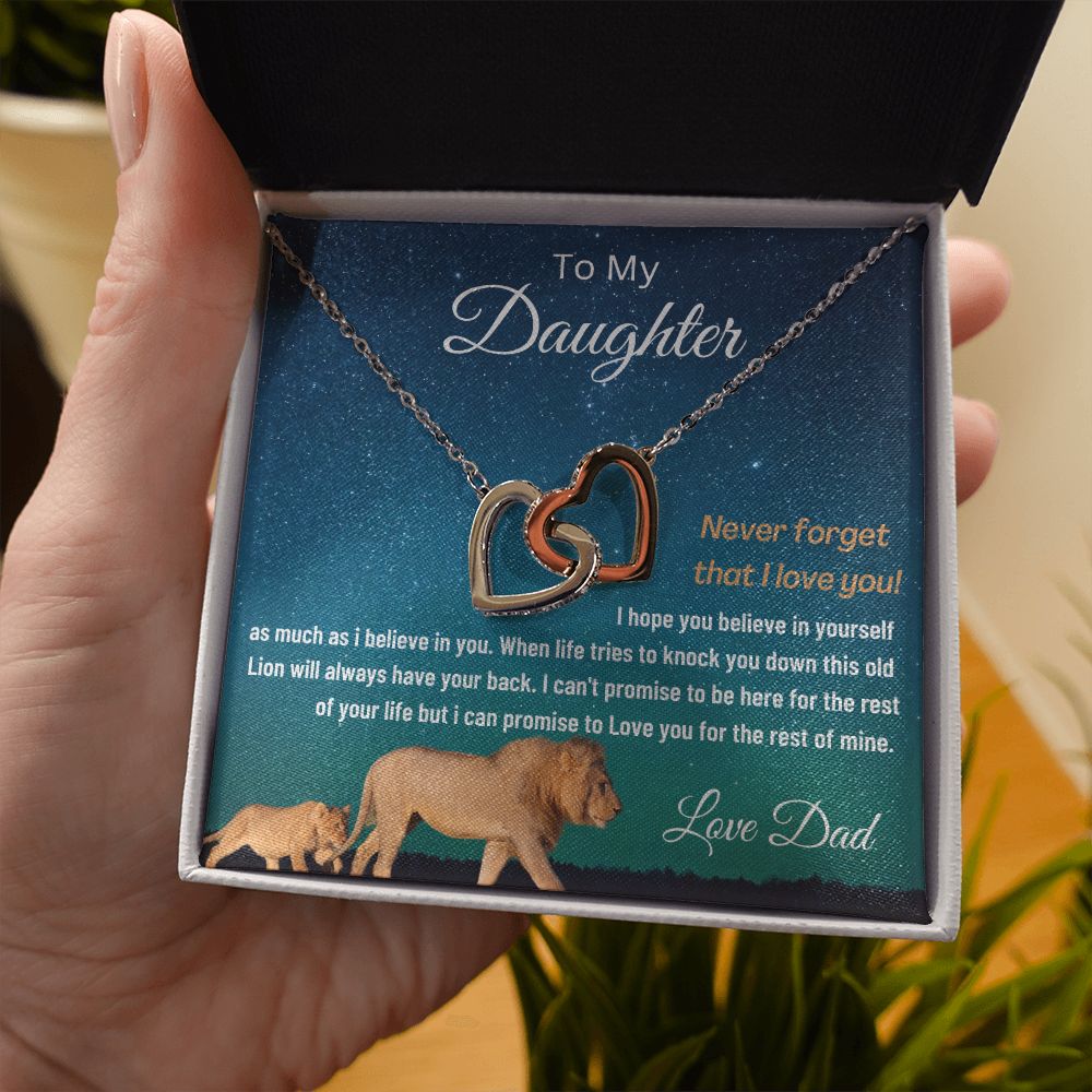 (ALMOST SOLD OUT) To My Daughter | INTERLOCKING HEARTS NECKLACE  💓