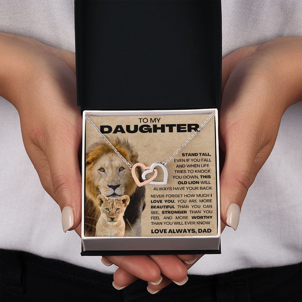 To My Daughter - This Old Lion - Dad Necklace