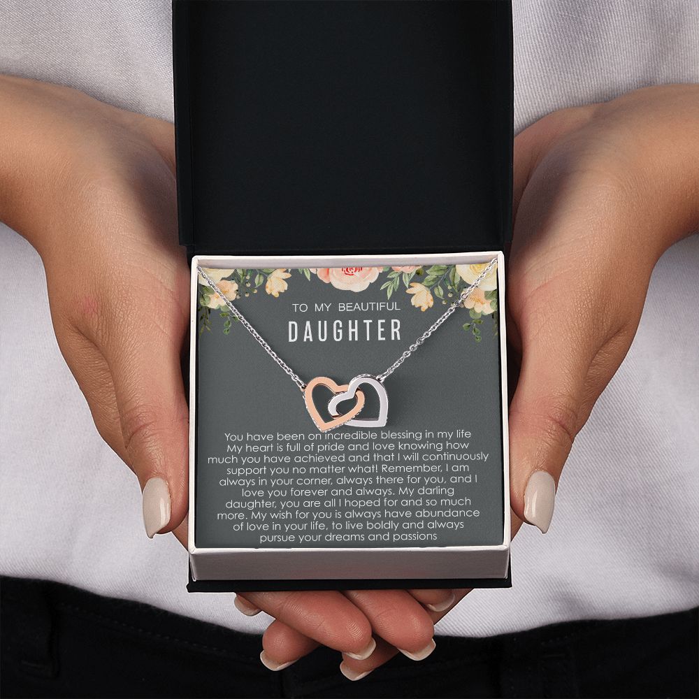 Pursue Your Dreams - Interlocking Hearts Necklace