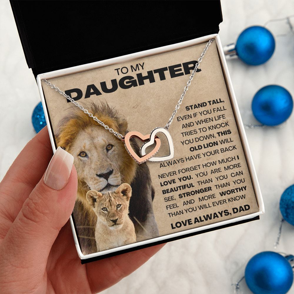 To My Daughter - This Old Lion - Dad Necklace