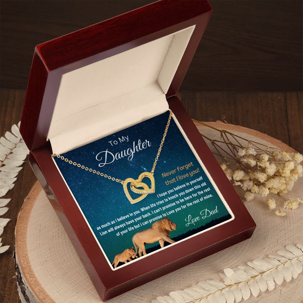 (ALMOST SOLD OUT) To My Daughter | INTERLOCKING HEARTS NECKLACE  💓