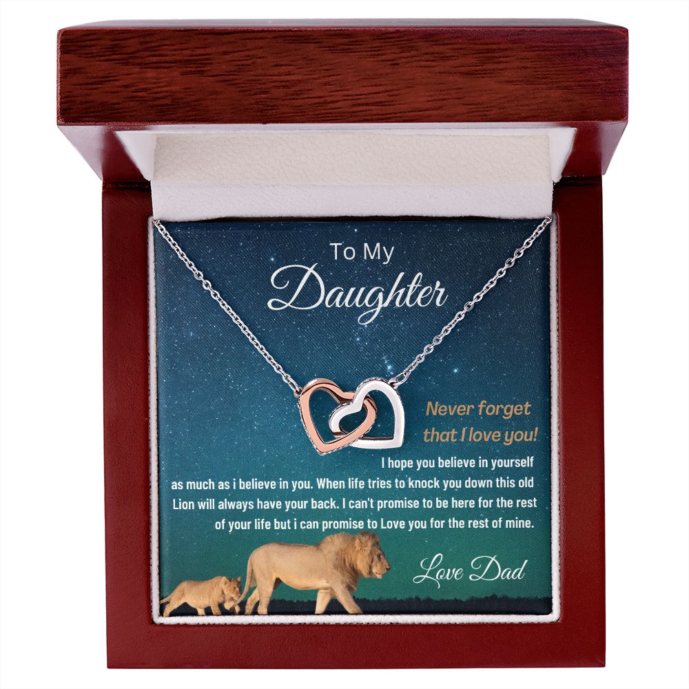 (ALMOST SOLD OUT) To My Daughter | INTERLOCKING HEARTS NECKLACE  💓