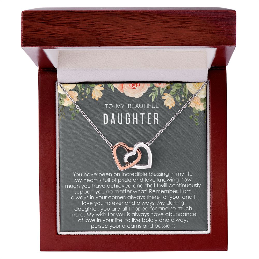 Pursue Your Dreams - Interlocking Hearts Necklace