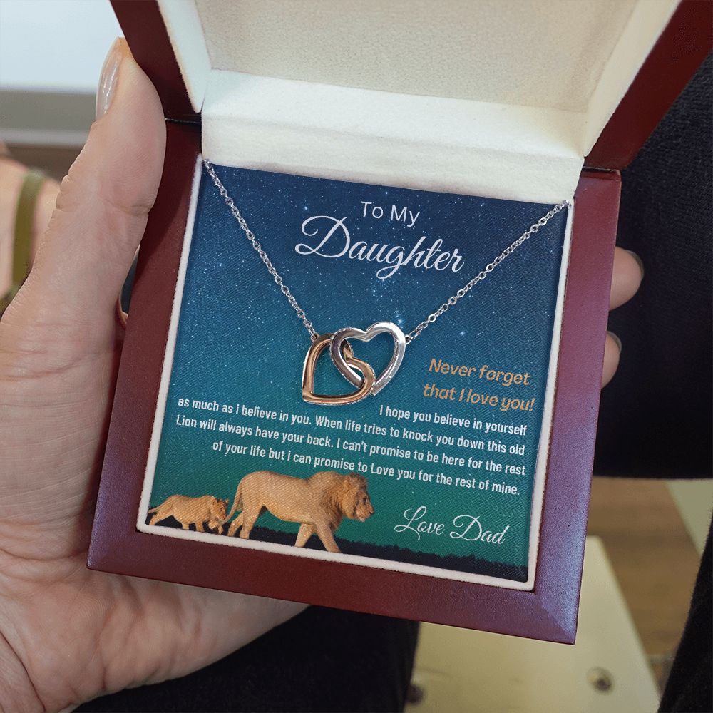 (ALMOST SOLD OUT) To My Daughter | INTERLOCKING HEARTS NECKLACE  💓