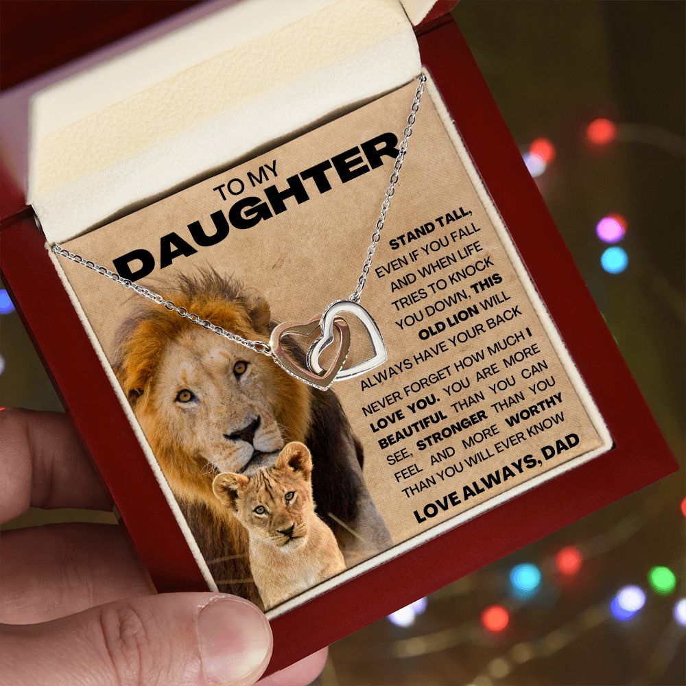 To My Daughter - This Old Lion - Dad Necklace