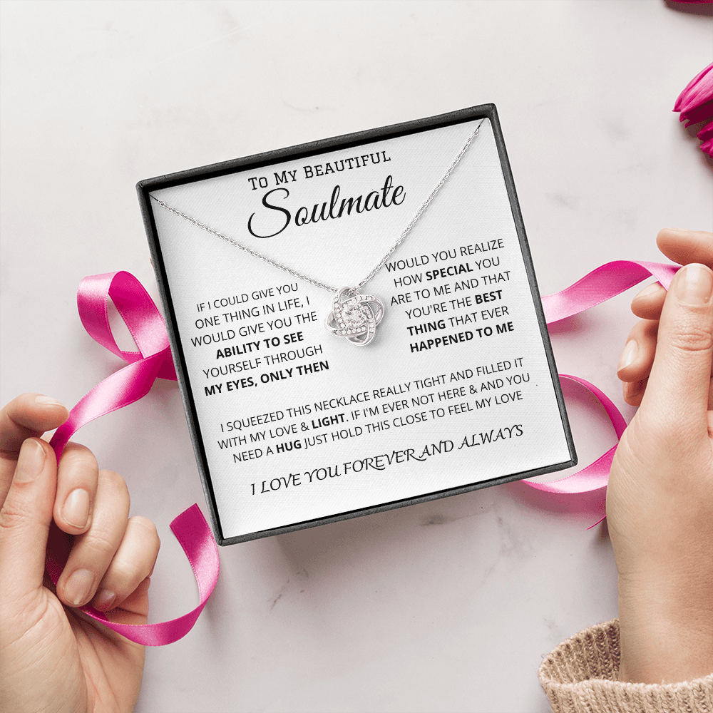 To My Beautiful Soulmate | Love Knot Necklace ❤️