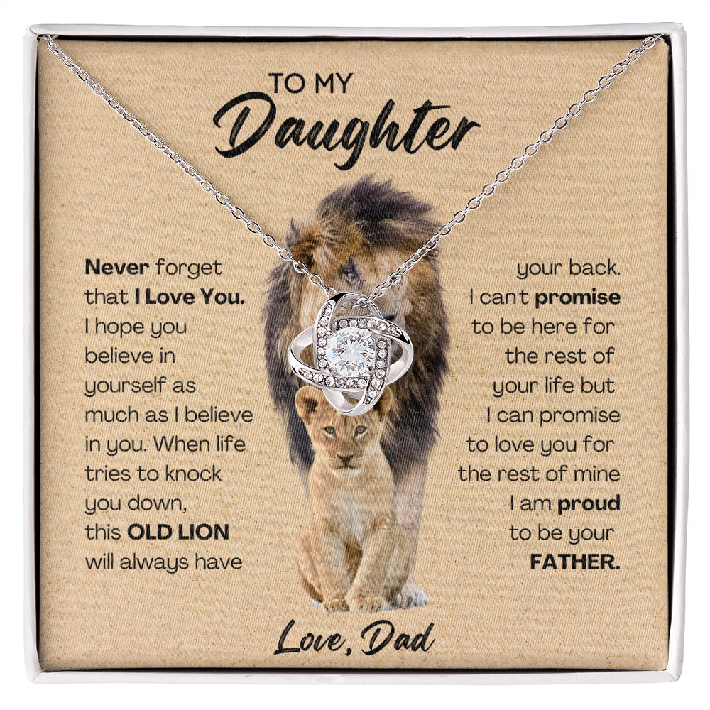 To My Daughter | Proud of you | Love Knot Necklace