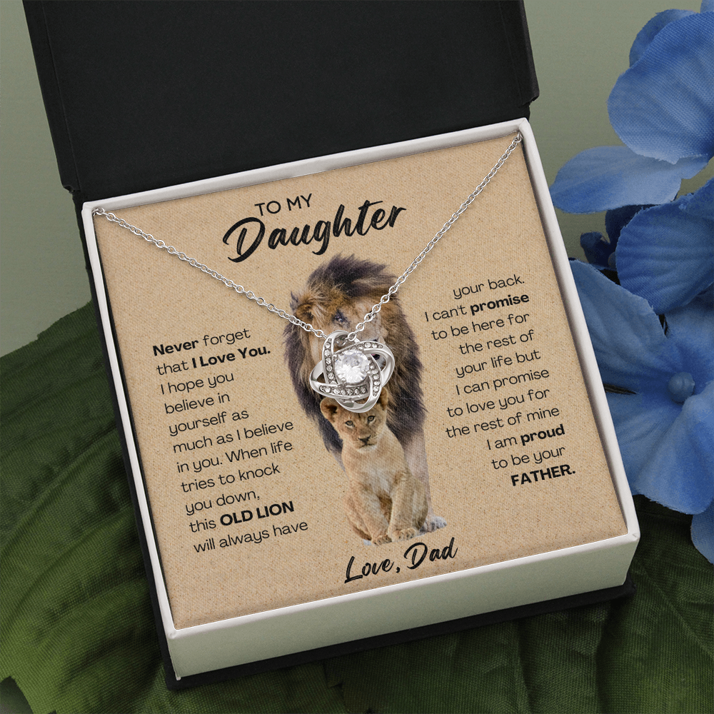 To My Daughter | Proud of you | Love Knot Necklace