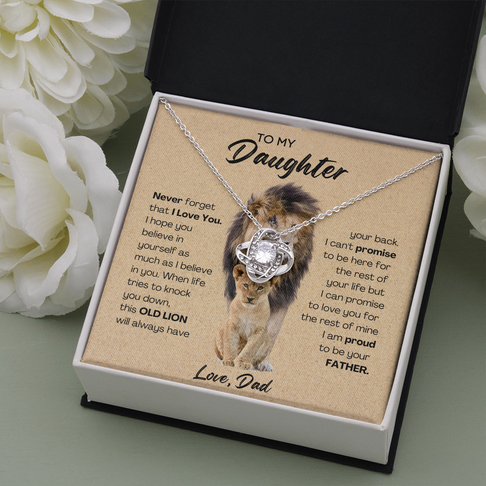 To My Daughter | Proud of you | Love Knot Necklace