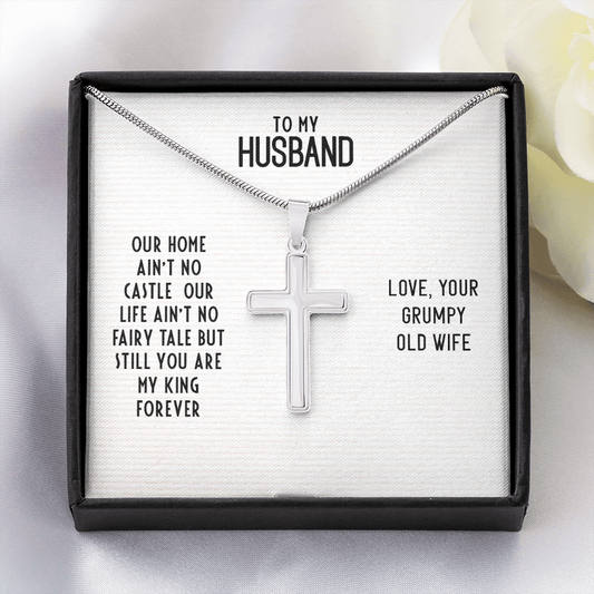 To My Husband - Cross Necklace