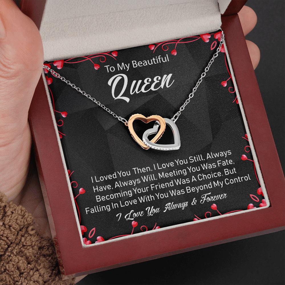 To My Queen - Always Have, Always Will - Two Hearts Necklace