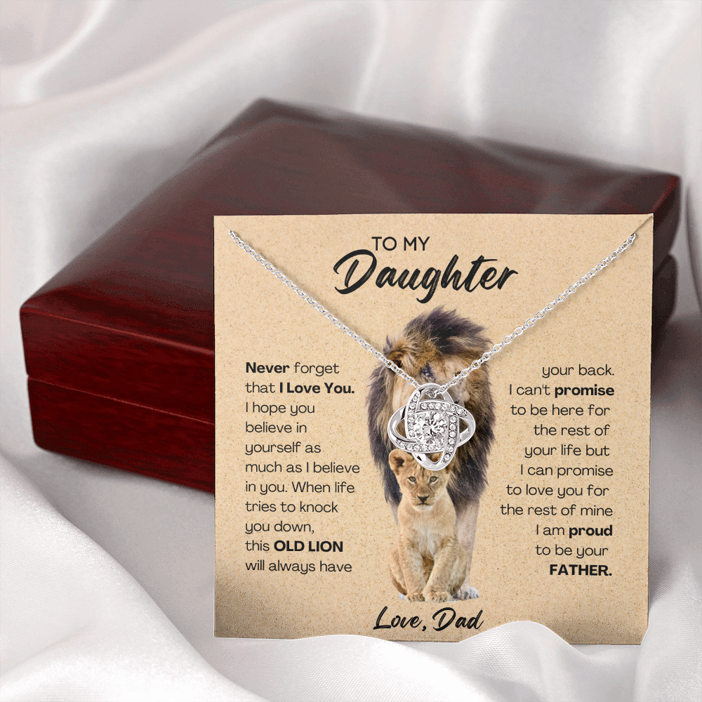 To My Daughter | Proud of you | Love Knot Necklace