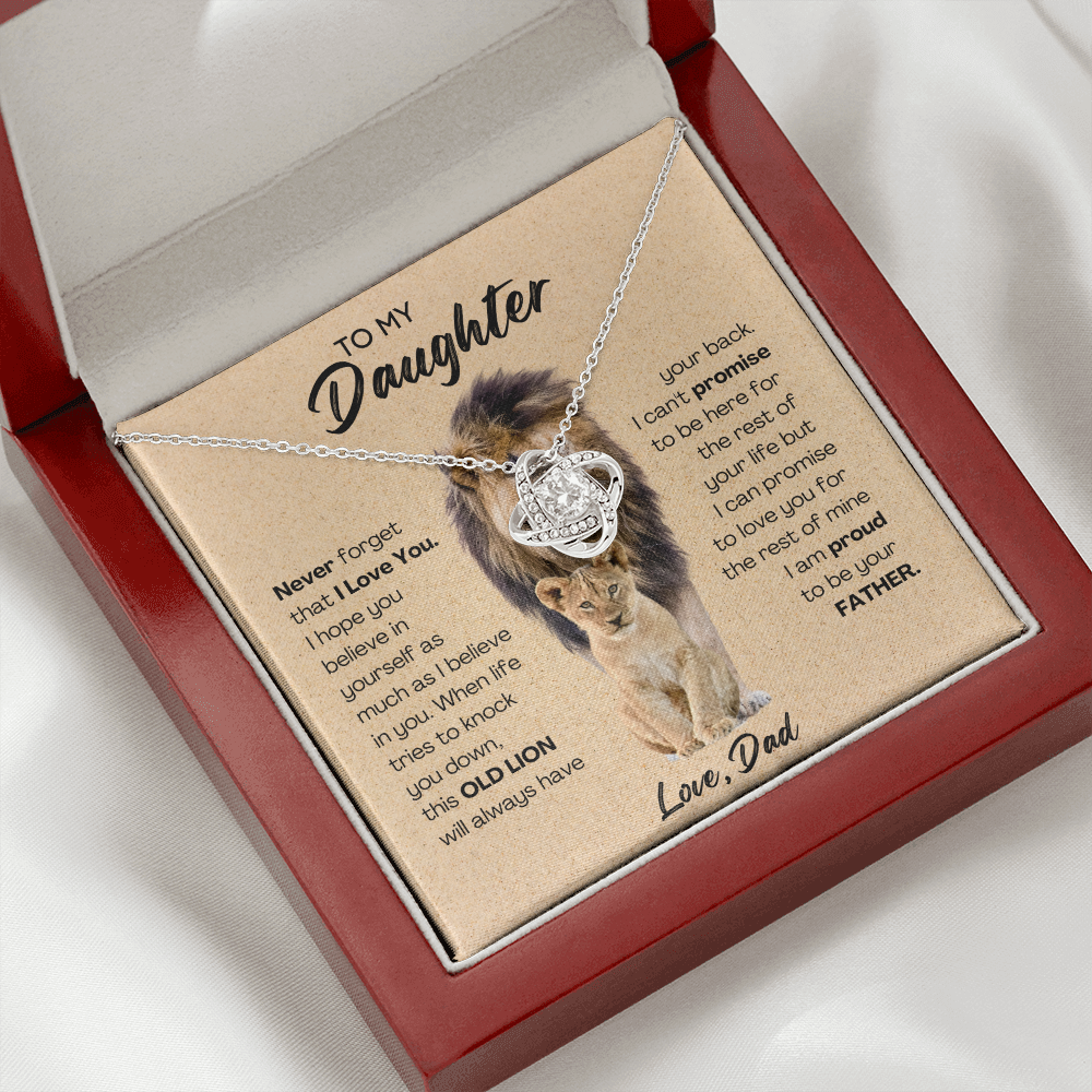 To My Daughter | Proud of you | Love Knot Necklace