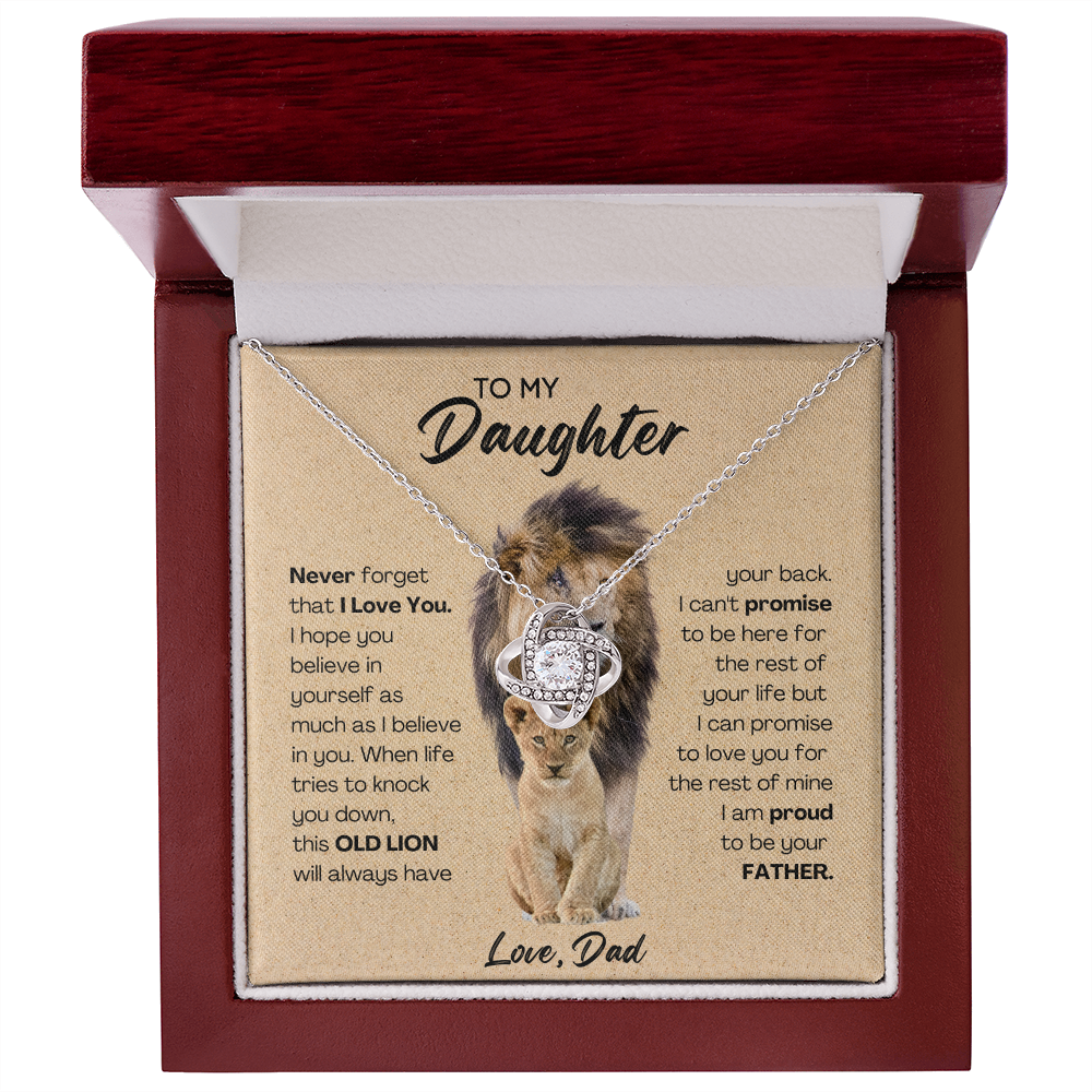 To My Daughter | Proud of you | Love Knot Necklace