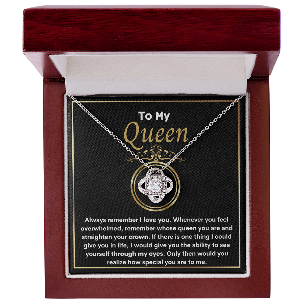 My Queen - Always Remember - Love Knot Necklace