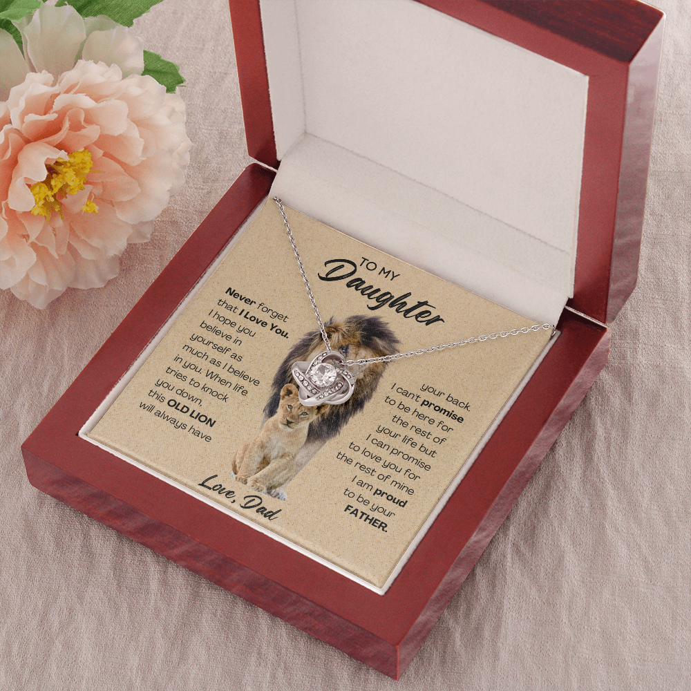 To My Daughter | Proud of you | Love Knot Necklace