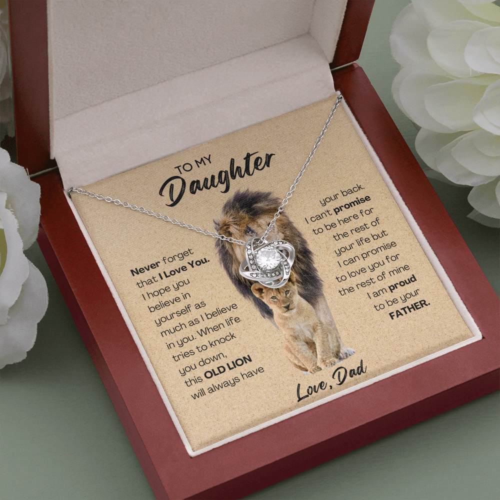 To My Daughter | Proud of you | Love Knot Necklace