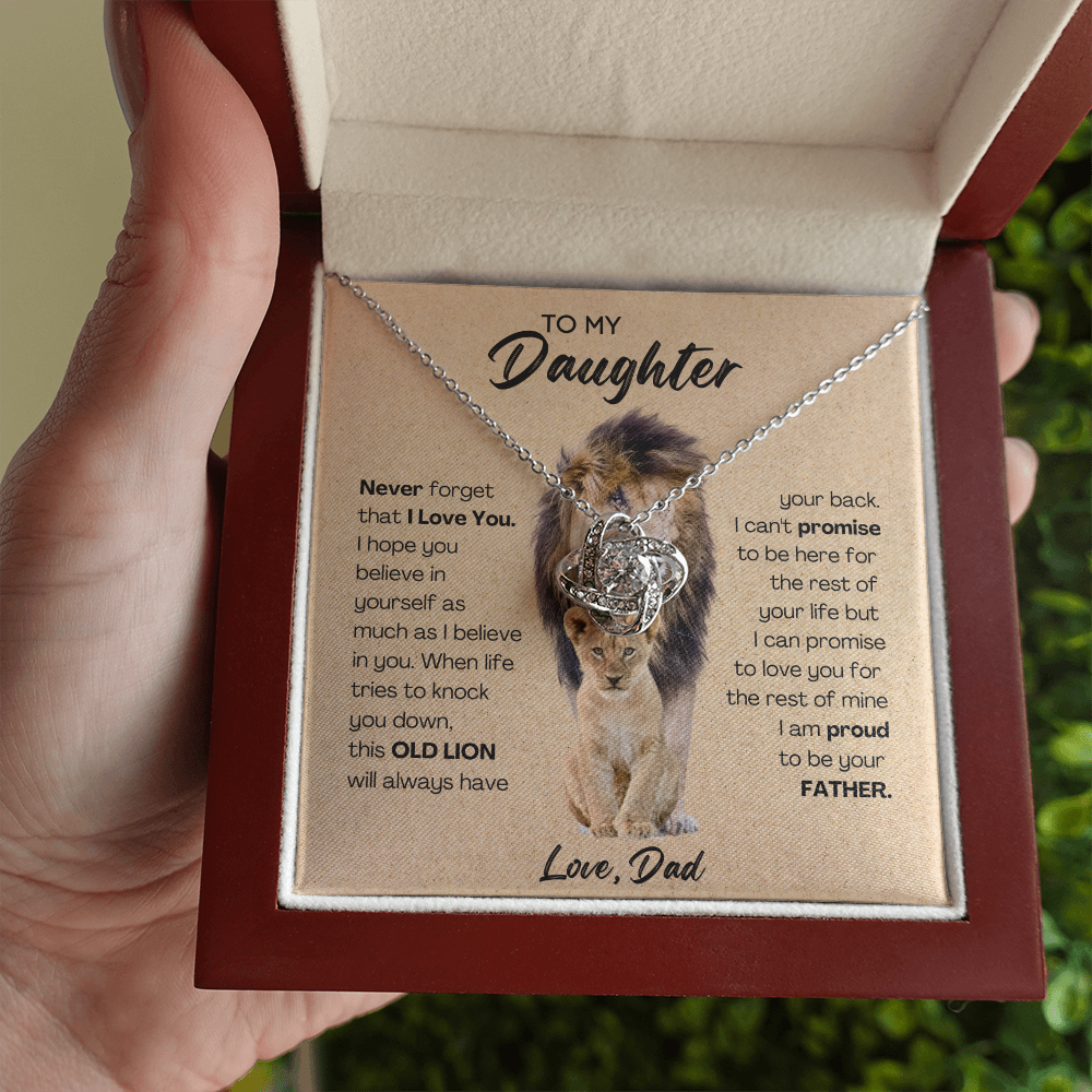 To My Daughter | Proud of you | Love Knot Necklace