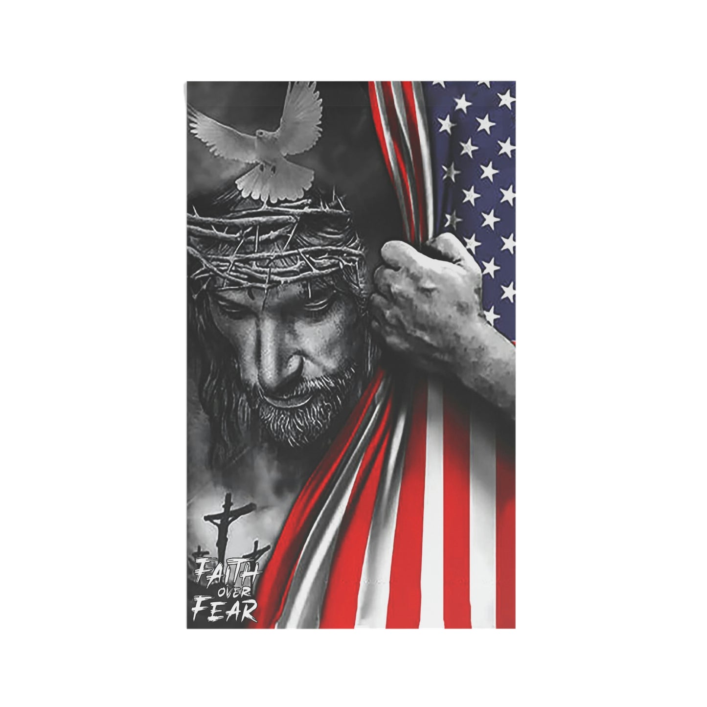 Jesus Flag Faith Over Fear God