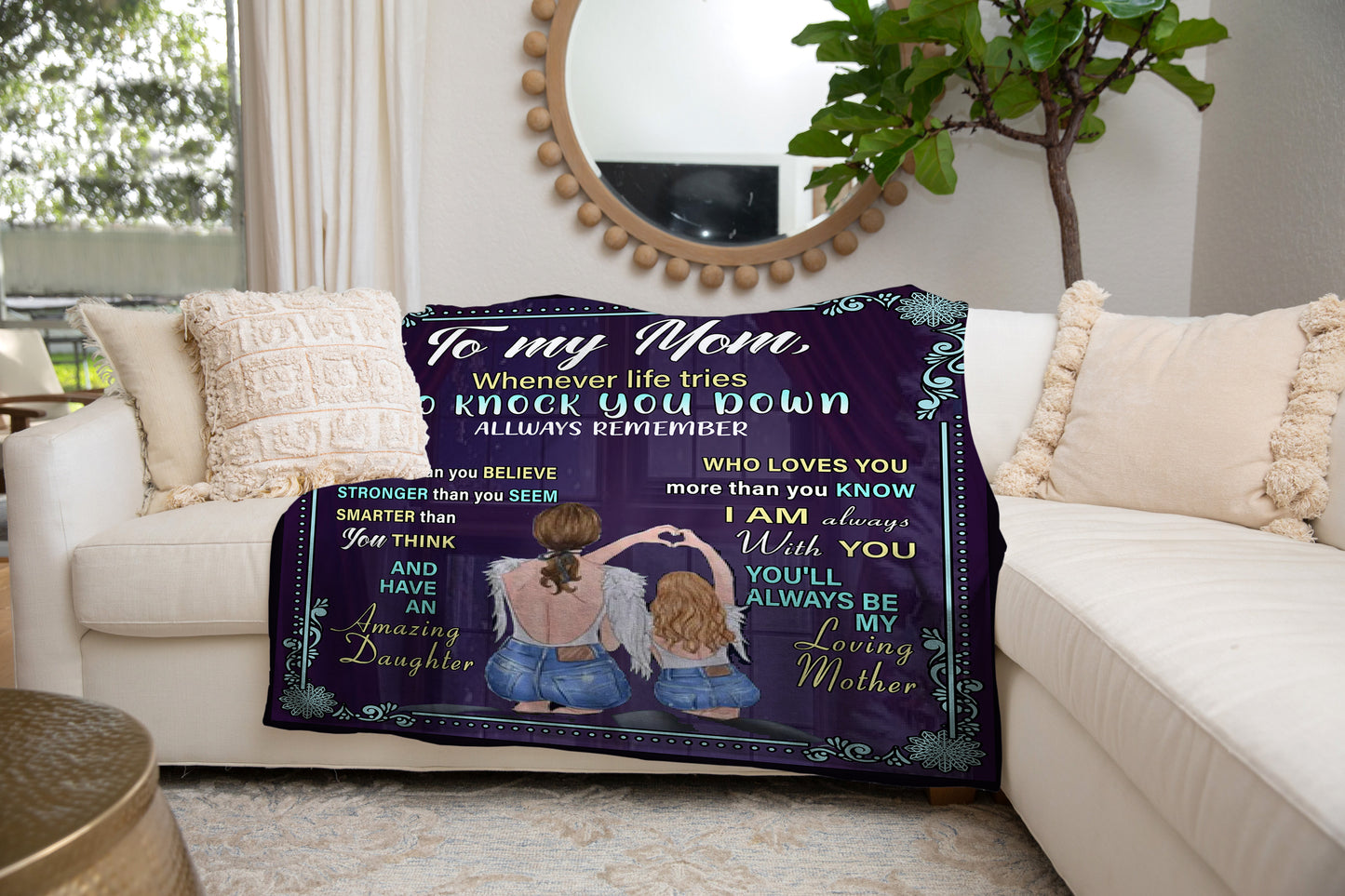 To My Mom - Always Remember - Premium Mink Sherpa Blanket 50x60
