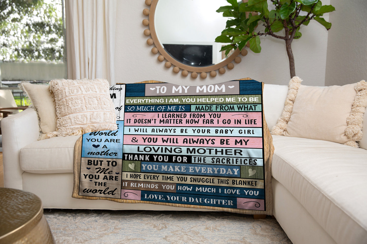 To My Mom - I Will Always Be Your Girl - Premium Mink Sherpa Blanket 50x60